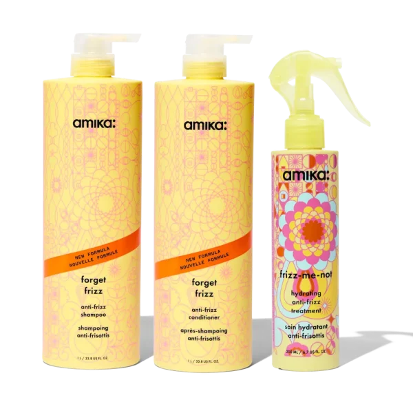 super-sized frizz fighters set anti-frizz shampoo, conditioner + treatment