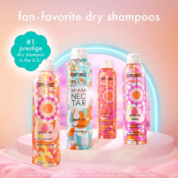 amika x Ellis Brooklyn dry shampoo + perfume set perk up x MIAMI NECTAR fragrance + mini perfume + mesh bag - Image 9
