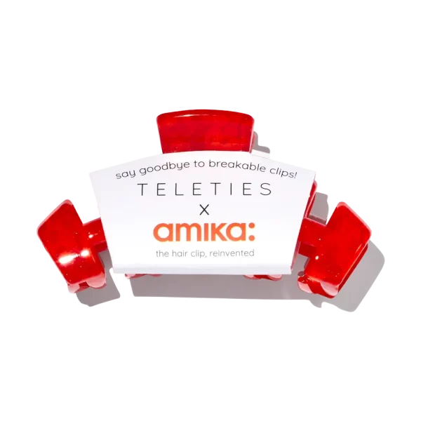 amika x TELETIES necessities set 3 pc hair ties, clip, essentials bag + perk up plus - Image 5