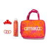 amika x TELETIES necessities set 3 pc hair ties, clip, essentials bag + perk up plus