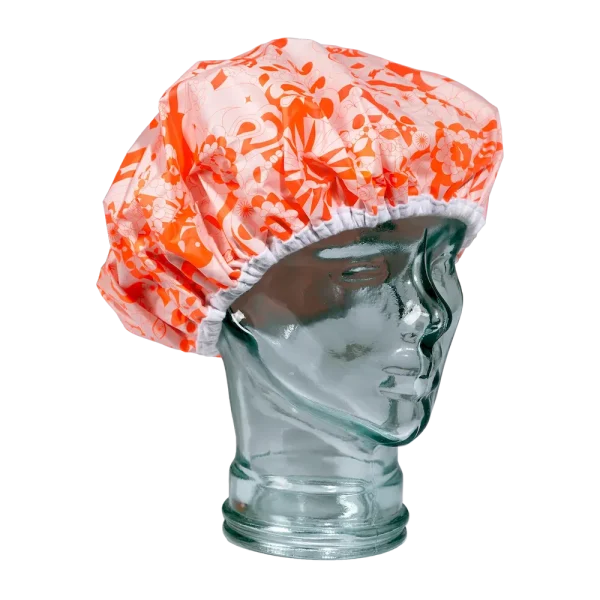 shower cap pink signature print